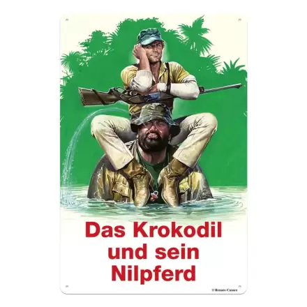 Bud Spencer & Terence Hill Das Krokodil und sein Nilpferd 20 x fémtábla 30 cm termékfotó