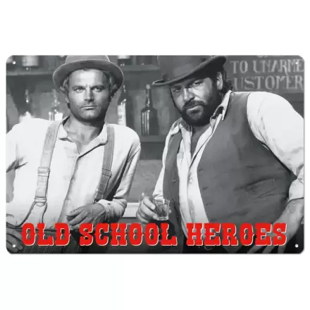 Bud Spencer & Terence Hill Old School Heroes fémtábla 20 x 30 cm termékfotója