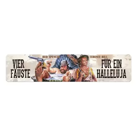 Bud Spencer & Terence Hill Vier Fäuste für ein Halleluja fémtábla 46 x 10 cm termékfotó