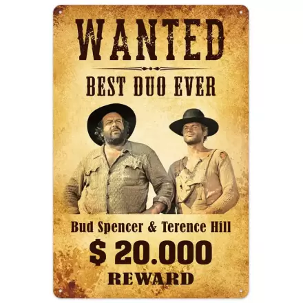 Bud Spencer & Terence Hill Wanted fémtábla 20 x 30 cm termékfotója