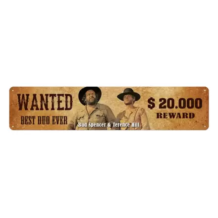 Bud Spencer & Terence Hill Wanted fémtábla 46 x 10 cm termékfotója