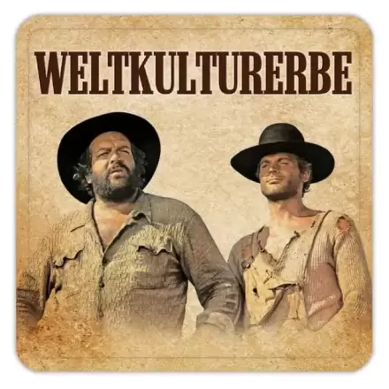 Bud Spencer & Terence Hill Weltkulturerbe poháralátét 10 x 10 cm termékfotó