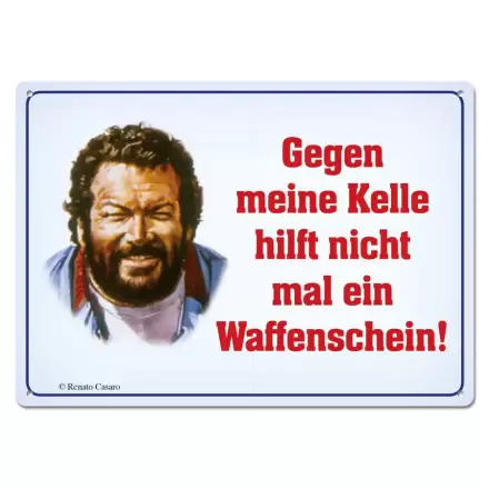 Bud Spencer Gegen meine Kelle hilft nicht mal... fémtábla 10 x 15 cm termékfotója