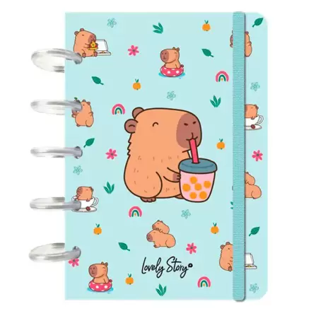 Capibara Bubble Tea A6 jegyzetfüzet termékfotó