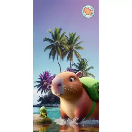 Capybara mikroszálas strandtörölköző termékfotó