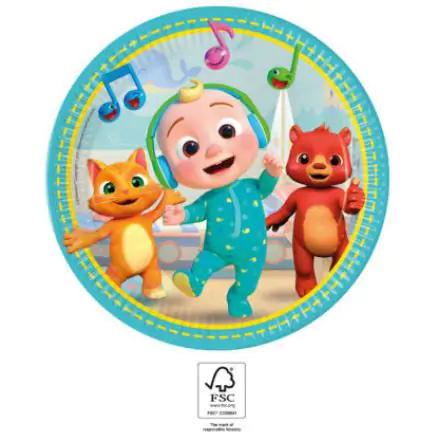 CoComelon papírtányér 8 db-os 23 cm FSC termékfotó