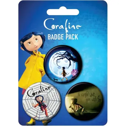 Coraline Key Art 3 db-os kitűző csomag termékfotó