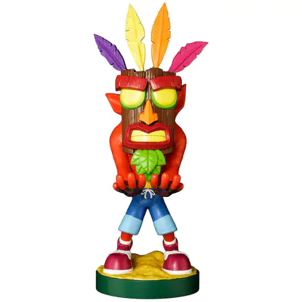 Crash Bandicoot Aku-Aku kontroller/telefon tartó Cable Guy figura 20 cm termékfotója