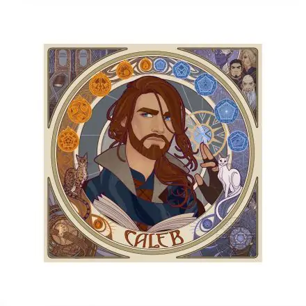 Critical Role Art Print Mighty Nein Portrait Series: Caleb 35 x 35 cm - keretezetlen vászonkép termékfotó
