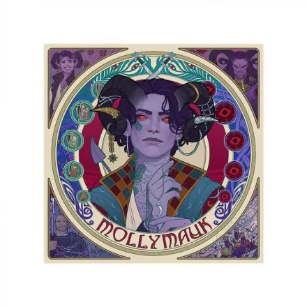 Critical Role Art Print Mighty Nein Portrait Series: Mollymauk 35 x 35 cm - keretezetlen vászonkép termékfotó