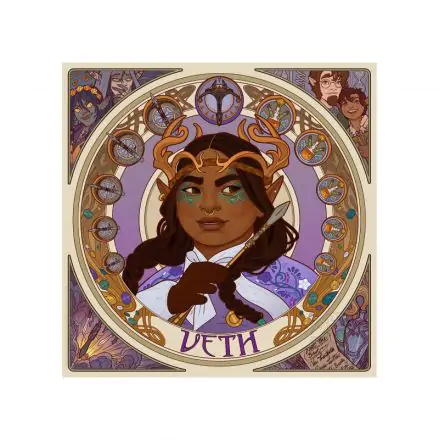 Critical Role Art Print Mighty Nein Portrait Series: Veth 35 x 35 cm - keretezetlen vászonkép termékfotó
