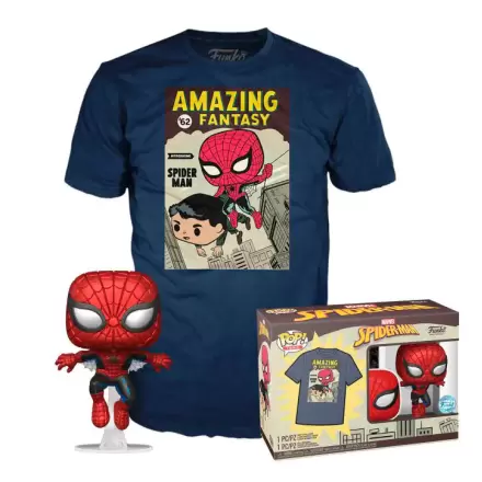 Marvel Spider-Man Funko POP figura és póló csomag Comic Cover termékfotója