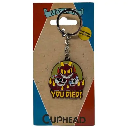 Cuphead fém kulcstartó You Died! Limitált kiadás 4 cm termékfotó