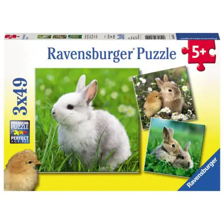 Cute bunnies puzzle 3x49db-os termékfotó