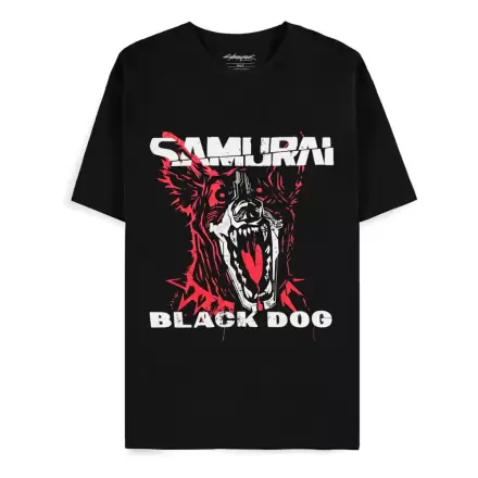 Cyberpunk 2077 Black Dog Samurai Album Art póló termékfotója