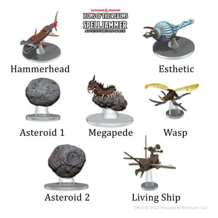 D&D Icons of the Realms Spelljammer Adventures in Space pre-painted Miniatures Ship Scale - Asteroid Encounters termékfotó