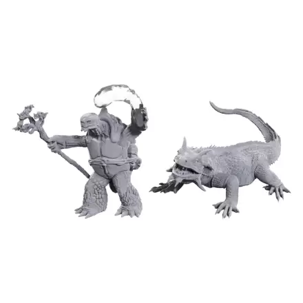 D&D Nolzur's Marvelous Miniatures Unpainted Miniatures Tortle Druid & Wild Shape Giant Lizard termékfotó