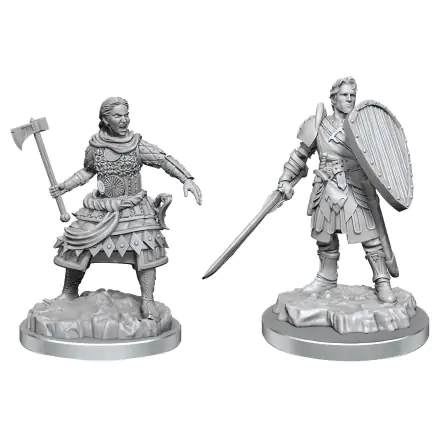 D&D Nolzur's Marvelous Miniatures Unpainted Miniatures 2-Pack Human Fighters termékfotója