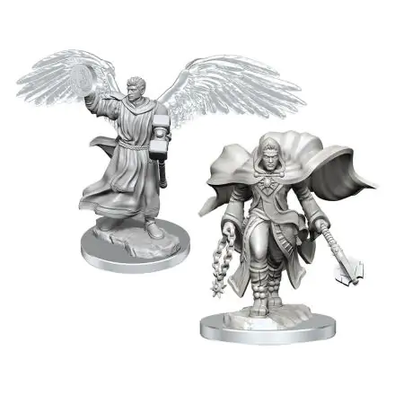 D&D Nolzur's Marvelous Miniatures Unpainted Miniatures Aasimar Cleric Male 2 db-os figura csomag termékfotója