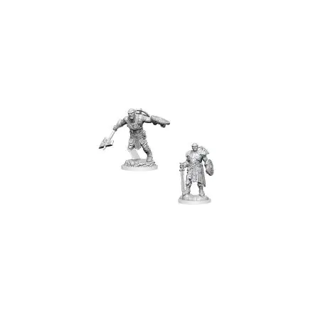D&D Nolzur's Marvelous Miniatures Unpainted Miniatures Earth Genasi Fighter 2 db-os figura csomag termékfotó