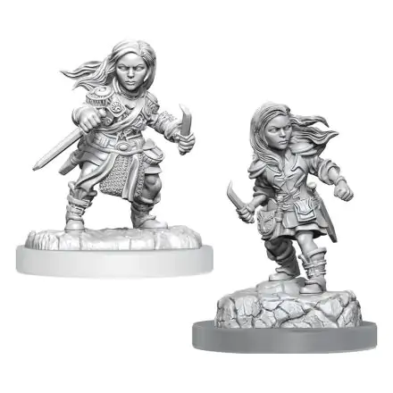 D&D Nolzur's Marvelous Miniatures Unpainted Miniatures Halfling Rogue Female 2 db-os figura csomag termékfotója