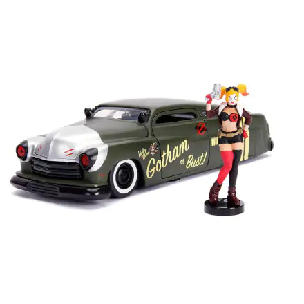 DC Bombshells Diecast Model Hollywood Rides 1/24 1951 Mercury és Harley Quinn figura termékfotó