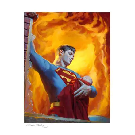 DC Comics Art Print Saving Grace: A Hero's Rescue 46 x 56 cm -  keretezetlen vászonkép termékfotó