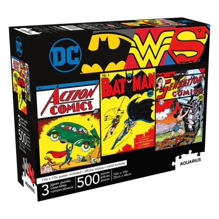 DC Comics Batman, Superman, Wonder Woman 3 db-os puzzle csomag (500 darab) termékfotó