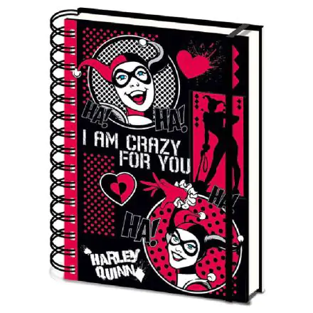 DC Comics Harley Quinn Megőrülök érted A5 jegyzetfüzet termékfotó