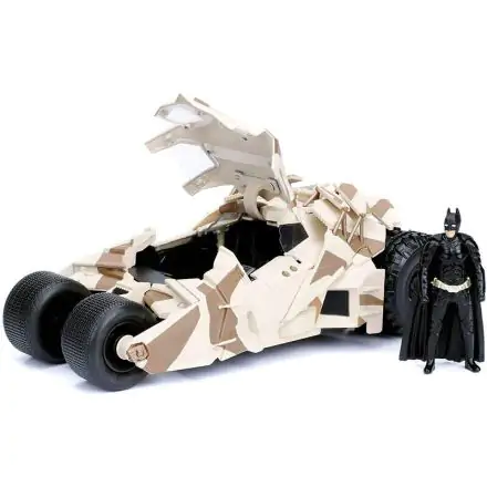 DC Comics The Dark Knight Batmobil metal camouflagecar + figura szett termékfotó