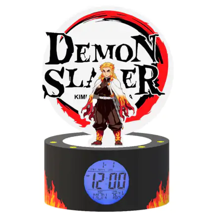 Demon Slayer Kimetsu no Yaiba Kyojuro Rengoku ébresztőóra figurával 22cm termékfotója