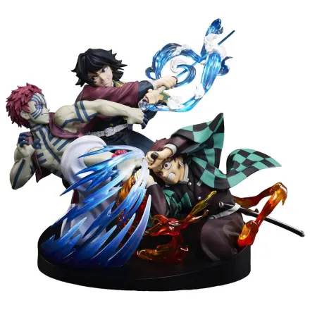 Demon Slayer: Kimetsu no Yaiba Tanjiro Kamado & Giyu Tomioka & Akaza PVC figura 13 cm termékfotó
