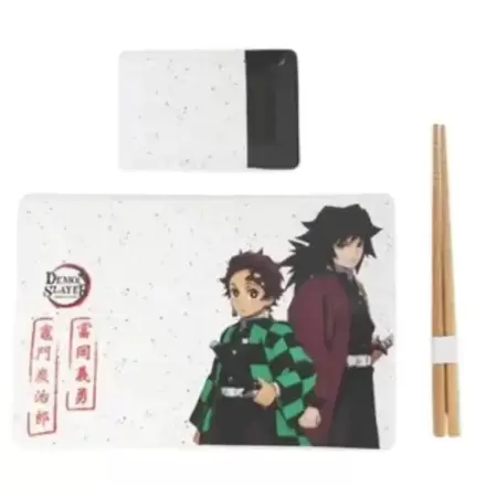 Demon Slayer Tanjiro & Giyu kerámia Sushi csomag és evőpálcika termékfotója