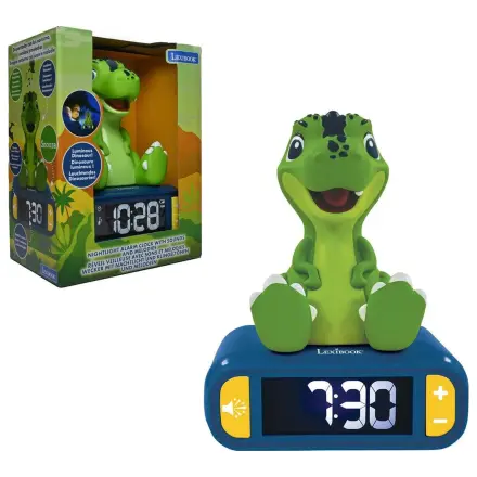 Dinosaur 3D éjszakai lámpa és digitális ébresztőóra termékfotó