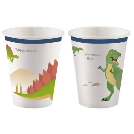 Dinoszaurusz papír pohár 8 db-os 250 ml termékfotó