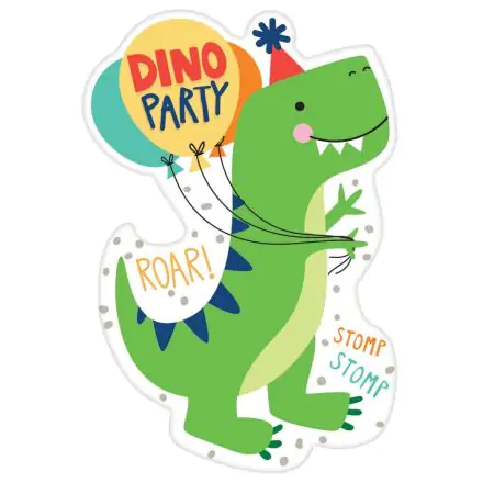 Dinoszaurusz Party Meghívó 8 db-os termékfotó