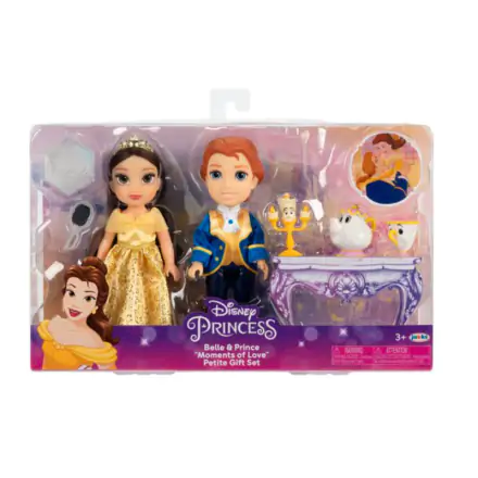 Disney 100Th Anniversary  Beauty and the Beast Bella és Prince játék babák 15cm termékfotó
