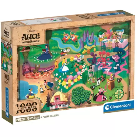 Disney Alice Csodaországban Map puzzle 1000db-os termékfotója