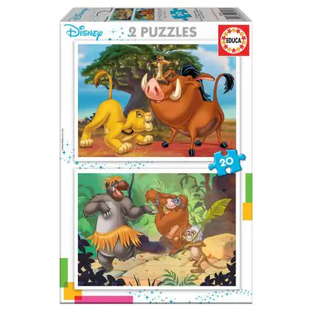Disney Animals Lion King + Jungle Book puzzle 2x20db-os termékfotója