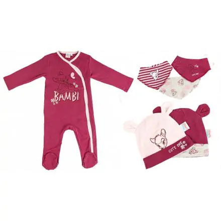 Disney Bambi baba rugdalózó + sapka és nyálkendő 6 db-os szett 62/68 cm termékfotó