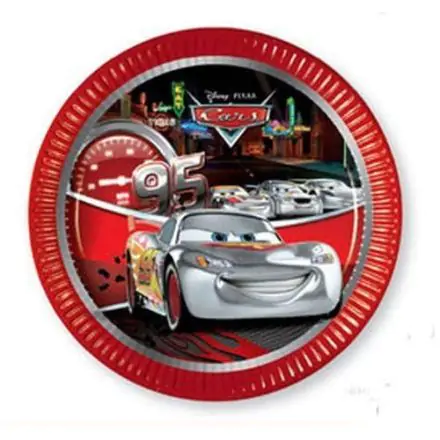 Disney Cars Silver Edition, Verdák Papírtányér 8 db-os 19,5 cm termékfotó