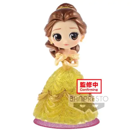 Disney Characters The Beauty and the Beast Belle Glitter Q Posket figura 14cm termékfotó