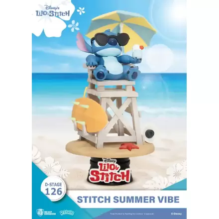 Disney D-Stage Stitch Summer Vibe PVC Diorama szobor figura 16 cm termékfotója