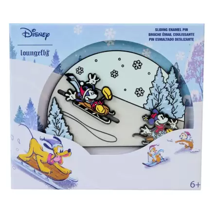 Disney Enamel Pins Mickey and friends Winter Wonderland zománcozott kitűző Limitált kiadás 8 cm termékfotója