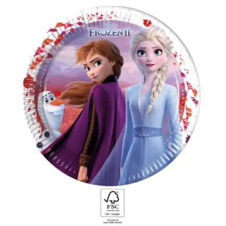 Disney Frozen II, Jégvarázs papírtányér 8 db-os 23 cm FSC termékfotó