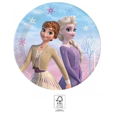 Disney Frozen II Wind Spirit, Disney Jégvarázs papírtányér 8 db-os 23 cm FSC termékfotó