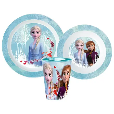 Disney Jégvarázs Blue Forest étkészlet, micro műanyag szett, pohárral 260 ml termékfotó