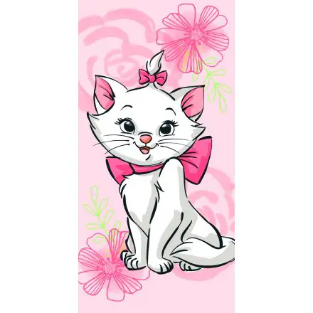 Disney Marie cica fürdőlepedő, strand törölköző Pink Flower 70*140cm termékfotó