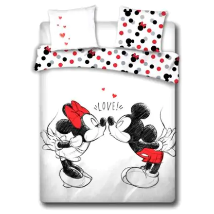 Disney Mickey and Minnie Love pamut ágyneműhuzat kétszemélyes ágyra termékfotó