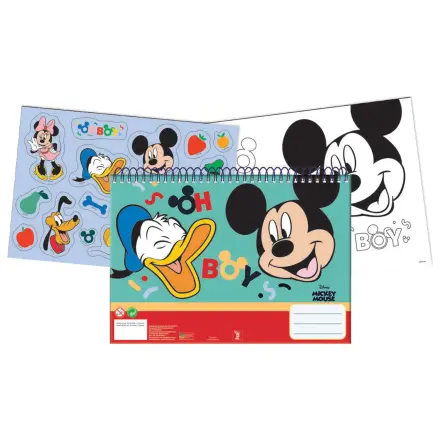 Disney Mickey Oh Boy A/4 spirál vázlatfüzet 40 lapos matricával termékfotó
